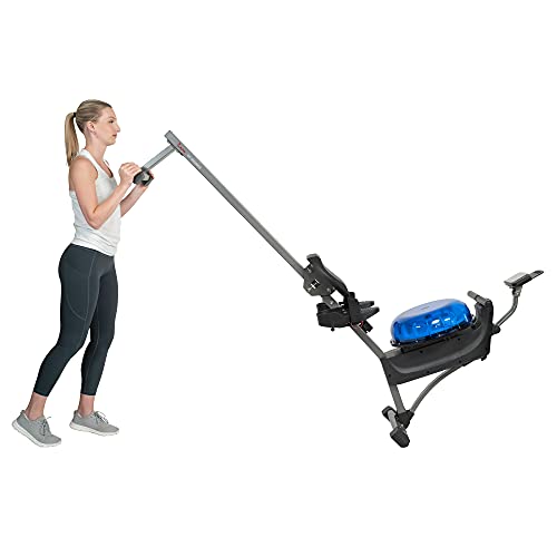 Sunny Health & Fitness Hydro+ Dual Resistance Magnetic Water Rowing Machine (Hydro+)