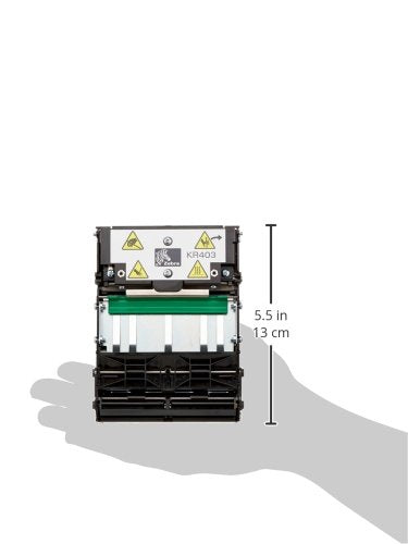 Zebra Technologies P1009545 Series KR403 Kiosk Receipt Printer, Serial and USB Connection, Black