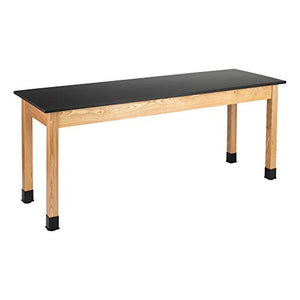 Learniture Heavy-Duty School Science Lab Table with Phenolic Chemical-Resistant Top - 24" x 72" x 29" Black
