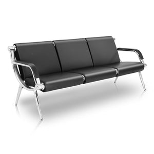 Leadzm Waiting Room Chairs with Arms - PU Leather Lobby Bench Seating