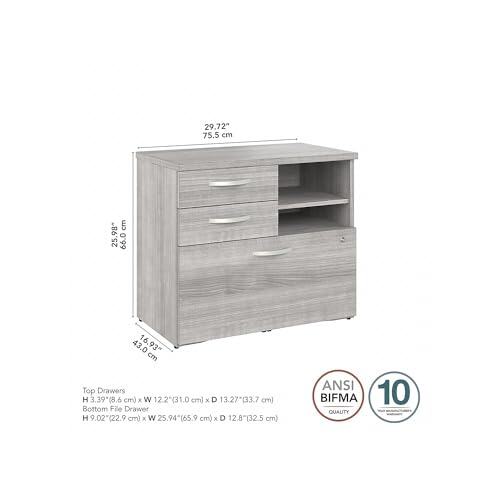 Bush Business Furniture HYF130PGSU-Z Hybrid Office Storage Cabinet