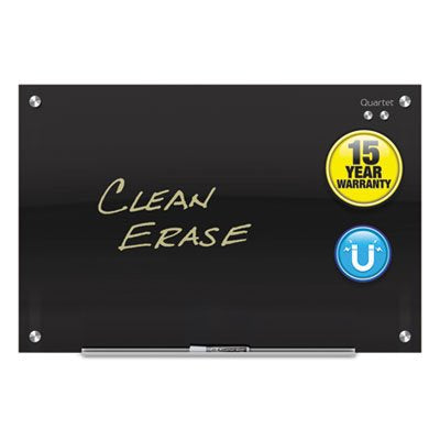 Infinity Magnetic Glass Marker Board, 72 x 48, Black, Sold as 1 Each