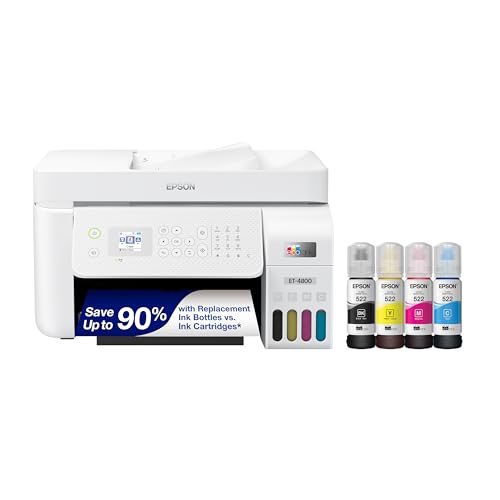 Epson EcoTank ET-4800 Wireless All-in-One Supertank Printer - White