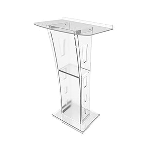 INTBUYING 45IN Acrylic Plexiglass Conference Pulpit Podium Stand Floor-Standing Clear