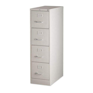 Lorell LLR60193 4-Drawer Vertical File with Lock, 15" x 26-1/2" x 52", Putty