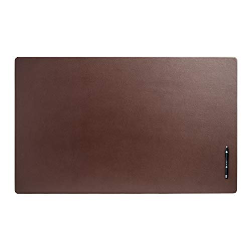 Dacasso Chocolate Brown Leather 38" x 24" Without Rails Desk Mat
