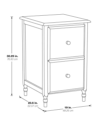 OSP Home Furnishings Knob Hill Collection File Cabinet for Letter Size Files, Antique Cherry Finish