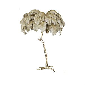 None Ostrich Feather Floor Lamp (Color: 3)