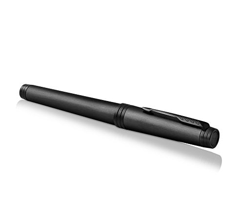 PARKER Premier Fountain Pen, Monochrome Black, Fine Nib with Black Ink Refill