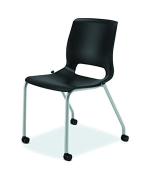 HON Motivate Guest Chair Set of 2 - Stacking Office Chairs, Onyx (HMG1)
