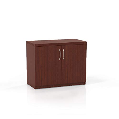 Mayline ASCLCR Aberdeen 36"W Storage Cabinet with 2 Doors, Cherry Tf