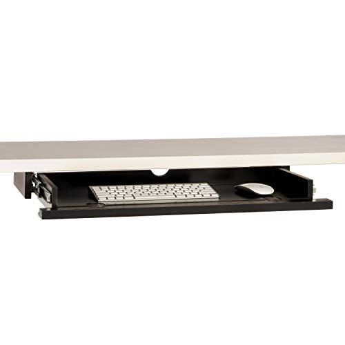 SmartMoves by Howard Miller Custom Built Dropdown Keyboard Drawer (26 in Width, Matte Black)