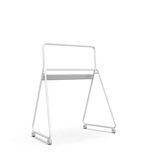 Vibe Interactive Whiteboard Stand, Portable Smart Digital Monitor Holder for 55" Touchscreen Collaboration Smart Whiteboard, on Wheeles (White)