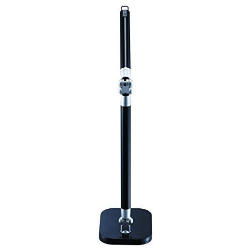 Black and Decker Office LED7BAR-BLK PureOptics Exalt Bar 5W Flicker-Free Natural Daylight LED Desk Lamp with USB Charging Port, 4 Dimming Levels (306 Lumens), 19" x 13.5" x 6", Black/Gray