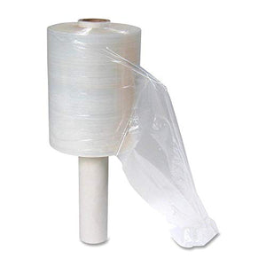 48 Packs of 5 inch x 1000 ft Stretch Wrap Film with Handle 70 Gauge Extra Thick Clear Mini Hand Stretch Wrap Rolls, Clear