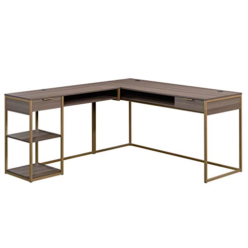 Sauder 423302 International Lux L-Desk, Diamond Ash Finish