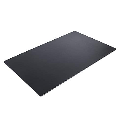 Dacasso Black Leather 38" x 24" Mat Without Rails Desk Pad
