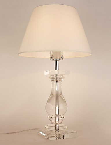 SSBY 60W E27 Table Lamp with White Shade and Crystal Lamp Carrier , 110-120v