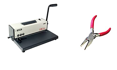 Rayson PD-1503 Coil Binding Machine 4:1 Binder with Electric Coil Inserter and 1PC of Cutter Crimper Plier