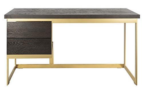 Safavieh KNT7056A Home Collection Leroux Oak Desk Gold