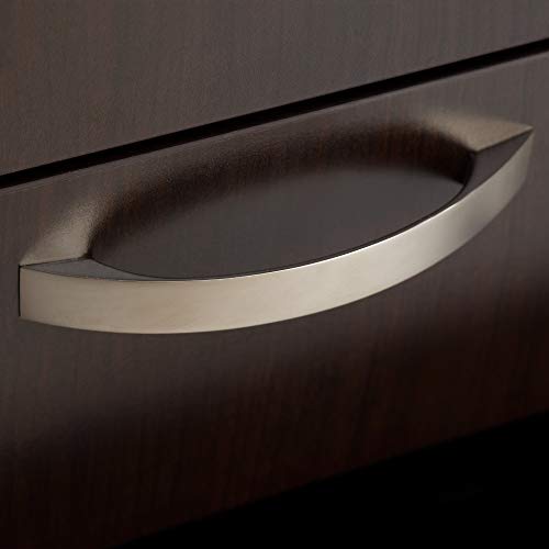 Bush Business Furniture Easy Office 4 Person L Shaped Cubicle Desk with Drawers, 60W x 66H, Mocha Cherry