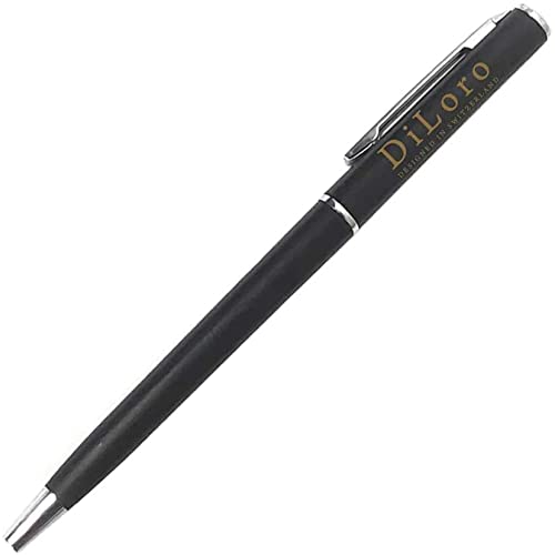 Filofax Classic Croc Print Leather Organizer Agenda Diary Calendar Bundle with DiLoro Ballpoint Pen (Chestnut 2022 with Pen, Personal Paper Size 6.73" x 3.74")