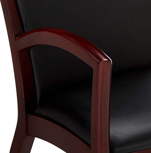 Lorell LLR20011 Arched Arms Guest Wood Chair, 35.63" Height X 24.02" Width X 25.2" Length
