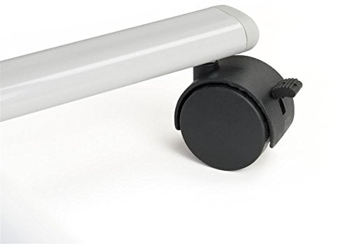 Displays2go 60 x 36 Rolling Whiteboards, Double Sided, Magnetic Surface – Silver (WHBMOB6040)