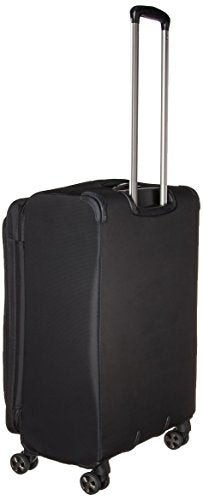 DELSEY Paris Hyperglide Softside Expandable Luggage with Spinner Wheels, Black, Checked-Medium 25 Inch