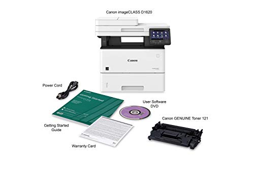 Canon imageCLASS D1620 Multifunction, Monochrome Wireless Laser Printer with AirPrint & Genuine Toner Cartridge 121 Black (3252C001), 1-Pack, for Canon imageCLASS D1650, D1620 Laser Printers