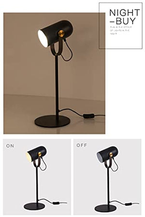 None LED Metal Desk Lamp, Adjustable Goose Neck Table Lamp for Bedroom, Study Room and Office