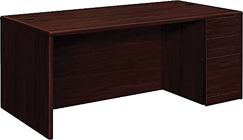 HON 10787RNN 10700 Mahogany Single Pedestal Desk, 72w x 36d x 29 1/2h