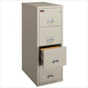 Fireproof 4-Drawer Legal Protection File Finish: Parchment, Interior Finish: Parchment