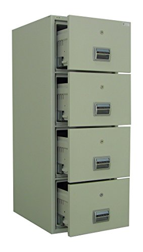 Steelwater Gun Safes 4 Drawer Fireproof Burglary Resistant File Cabinet AMFFC-400