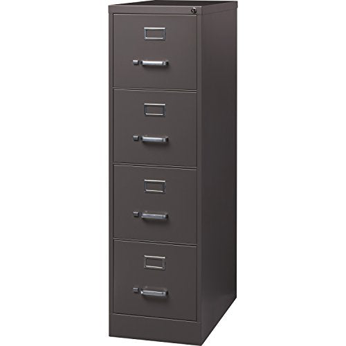 Lorell 60155 Vertical File, 4 Drawer, 15-Inch x26-1/2-Inch x52-Inch, Medium Tone