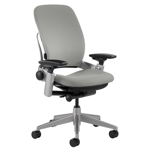 Steelcase Leap Office Chair with Natural Glide System - Nickel Gray Fabric