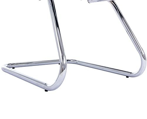 VESCASA Office Guest Chairs with Rhombic Grid Design Back, Set of 8 - Navy Blue