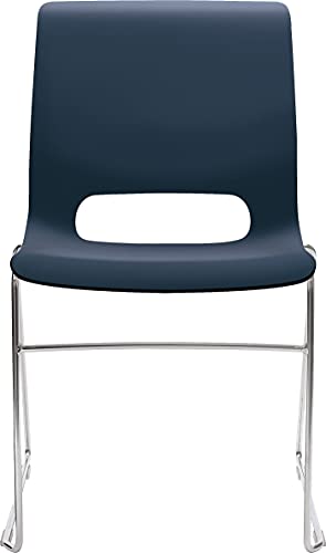 HON Motivate Seating High-Density Stacking Chair, Regatta/Chrome, 4/Carton