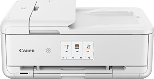 Canon PIXMA TS9521C All-in-One Wireless Crafting Color Inkjet Printer, White - Print Scan Copy - 4.3" Touchscreen