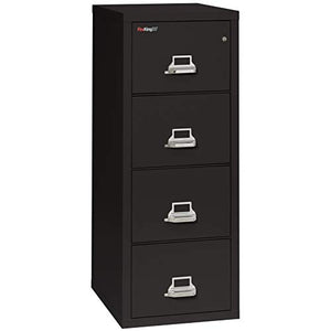 FireKing Fireproof Vertical File Cabinet, Letter, 4 Drawers, 31.5" D Parchment