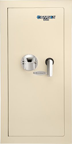 Barska AX12880 White Biometric Fingerprint Security Wall Safe 0.83 Cubic Ft