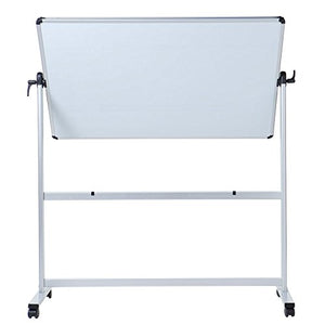 VIZ-PRO Double-sided Magnetic Mobile Whiteboard,72 x 48 Inches Aluminium Frame and Stand