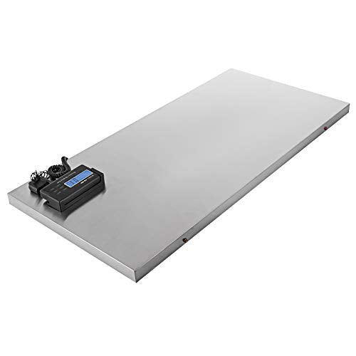 Happybuy 1100Lbs x 0.2Lbs Digital Livestock Scale Large Pet Vet Scale Stainless Steel Platform Electronic Postal Shipping Scale Heavy Duty Large Dog Hog Sheep Goat Pig Sheep Scale