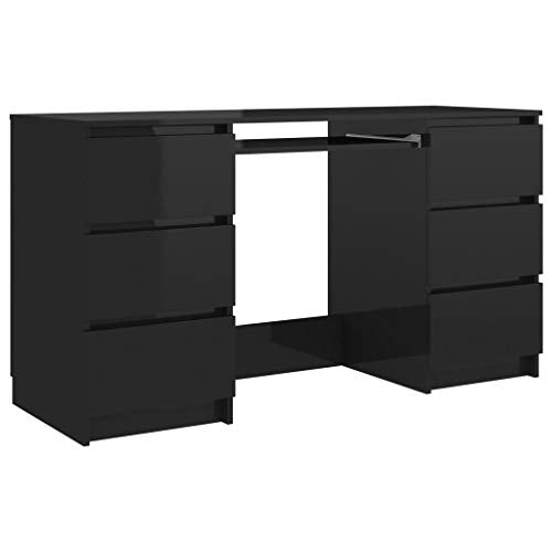Writing Desk,Computer Desk with Storage Locker,Multipurpose Workstation,Simple Style Desk,Workstation Office Desk Writing Study Desk for Home Office,55.1"x19.7"x30.3" Chipboard