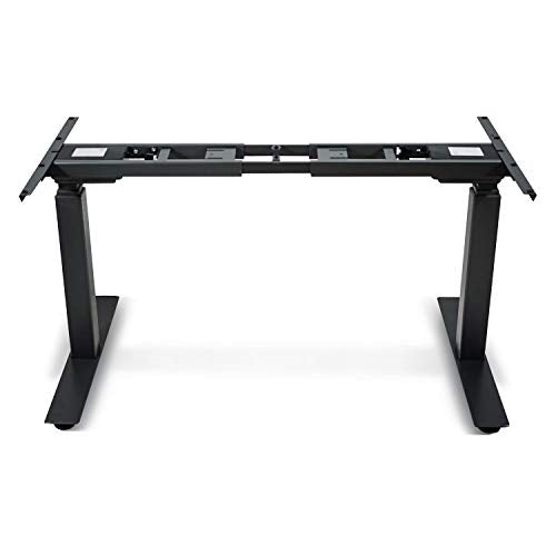 FuwFuz Electric Standing Desk Frame Dual Motor Height Adjustable Desk DIY Workstation with Touch Memory Controller Motorized Stand Up Desk-Smoky Grey
