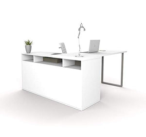 Bestar, Solay Collection, Modern L-Shaped Executive Office Desk