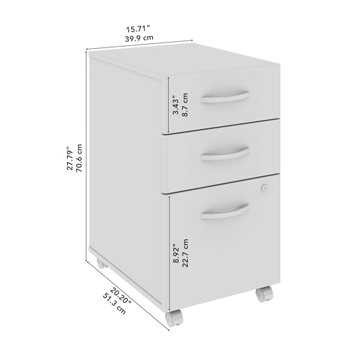 Nature's Logic Studio C 3 Drawer Mobile File Cabinet - Natural Elm, Assembled