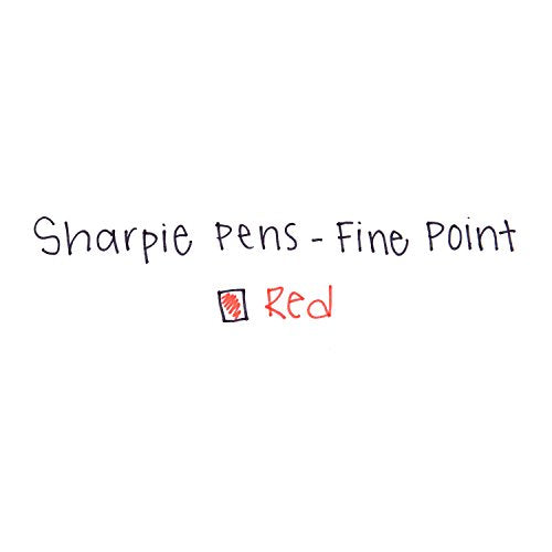 Sharpie Pen Grip Fine Point Pen, 12 Red Ink Pens (1758057)