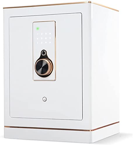 Jiaong Anti-Theft Digital Security Safe Box,Smart Fingerprint Password Safes,Hidden Bedside Table Safe Lock Box,WiFi Remote, Protect Home Office Jewelry Cash Use Storage Safe (Color : White)