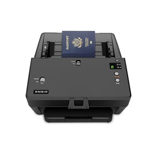 Ambir nScan 1060 High-Speed Document Scanner, 60 ppm, Double-Sided, USB, Windows Only